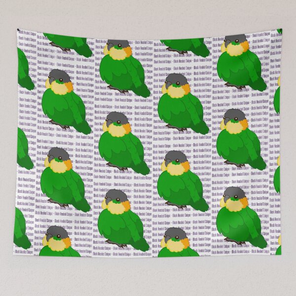 Item preview, Cute Black Headed Caique Parrot with Text designed and sold by causebirbs.