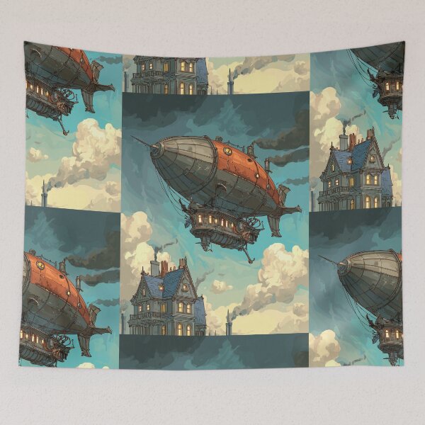 Item preview, Industrial Steampunk Sky Cruiser - Steampunk Airship designed and sold by bapupa.
