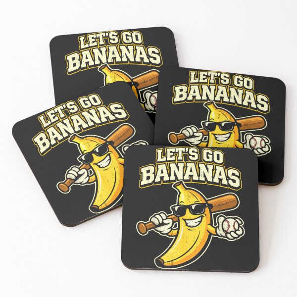 Item preview, Let's Go Bananas Funny Baseball Banana With Sunglasses Sports Mascot Art designed and sold by River Silva.