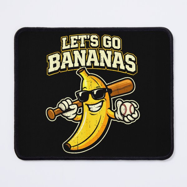 Item preview, Let's Go Bananas Funny Baseball Banana With Sunglasses Sports Mascot Art designed and sold by River Silva.