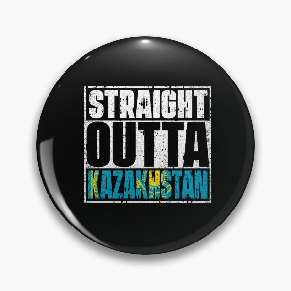 Item preview, Straight Outta Kazakhstan Flag designed and sold by CosmoKitsch.