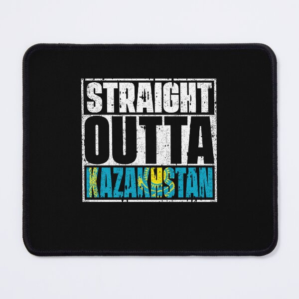 Item preview, Straight Outta Kazakhstan Flag designed and sold by CosmoKitsch.