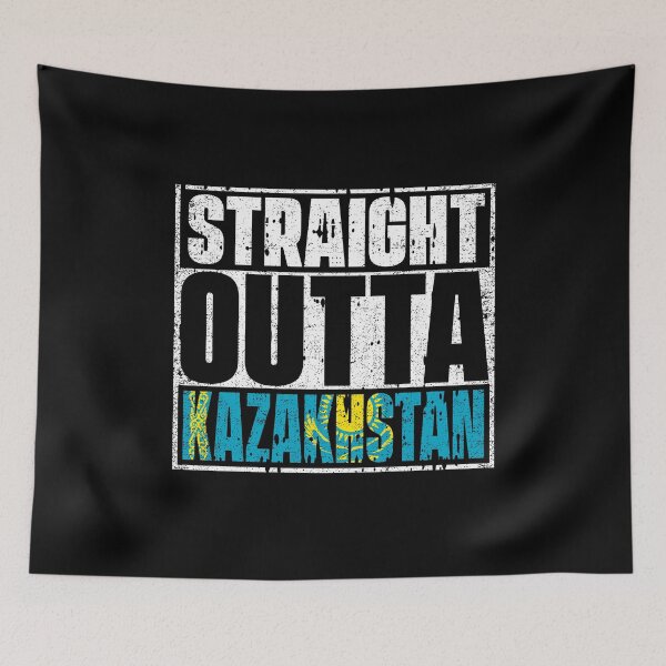 Item preview, Straight Outta Kazakhstan Flag designed and sold by CosmoKitsch.