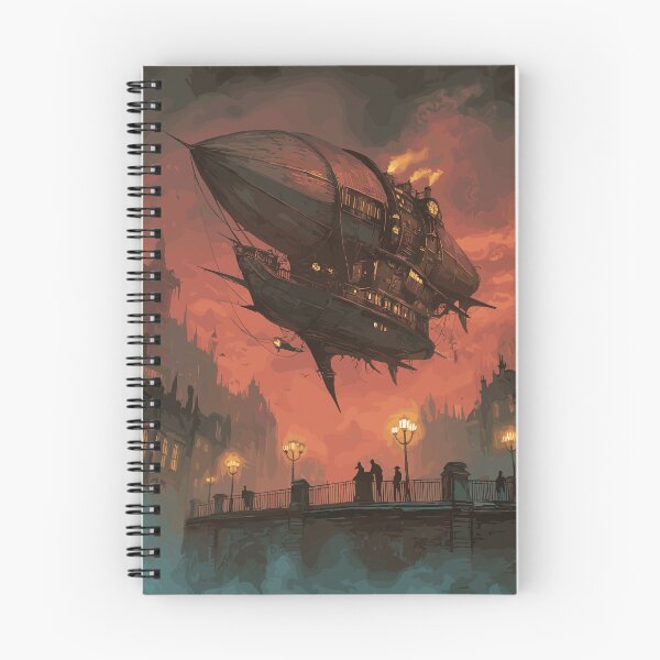 Item preview, Nocturnal Steampunk Airship Ascent - Steampunk Airship designed and sold by bapupa.