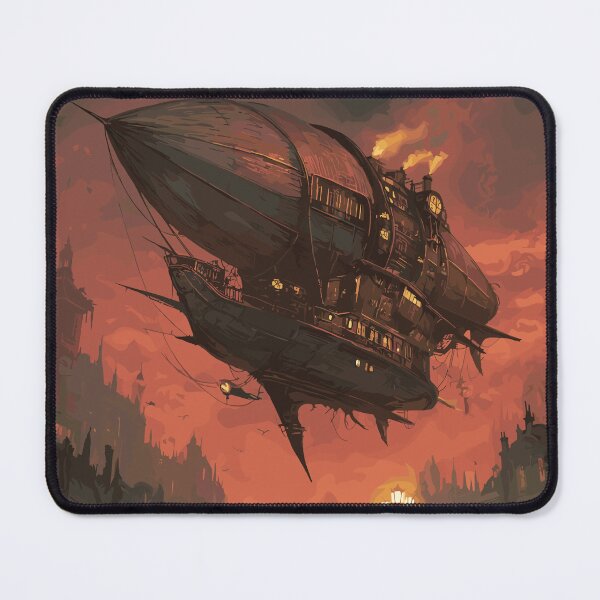 Item preview, Nocturnal Steampunk Airship Ascent - Steampunk Airship designed and sold by bapupa.