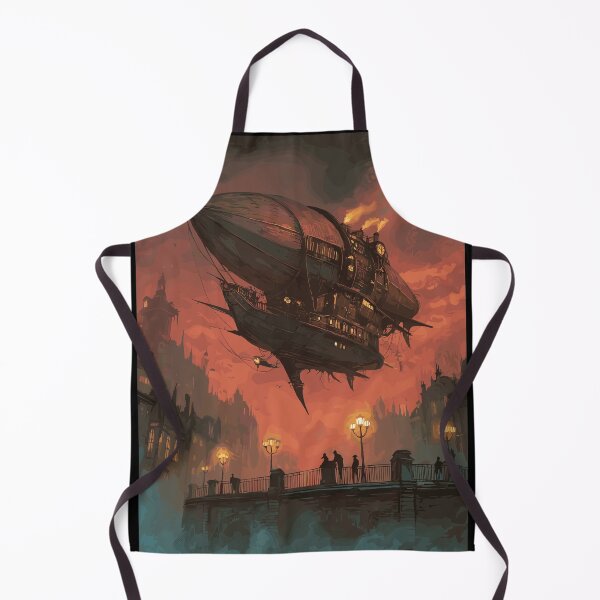 Artikelvorschau, Nächtlicher Aufstieg eines Steampunk-Luftschiffs - Steampunk-Luftschiff entworfen und verkauft von bapupa.