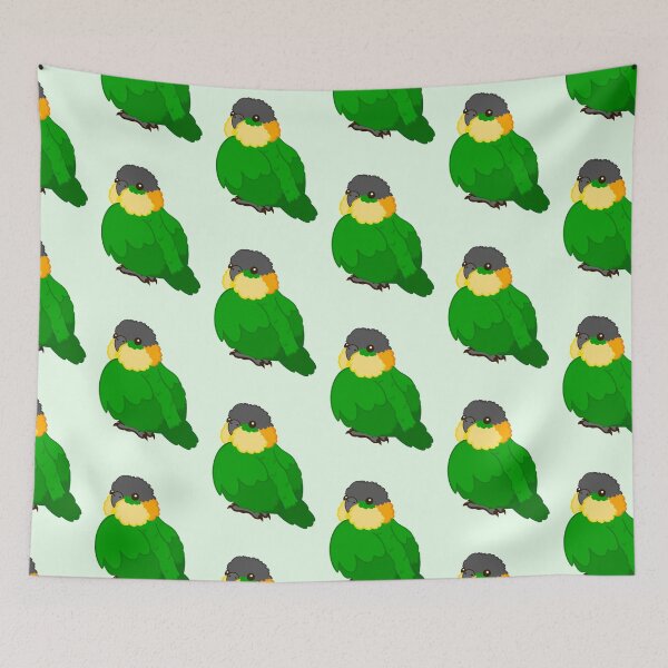Item preview, Cute Black Headed Caique Parrot designed and sold by causebirbs.