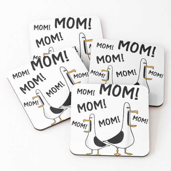 Item preview, Funny Screaming Seagulls Yelling Mom Mother's Day Humor Annoying Birds Cartoon Art designed and sold by River Silva.