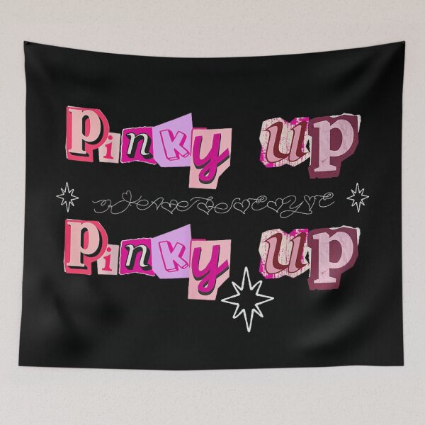 Item preview, Pinky Up Ransom Note Letter Aesthetic Y2K Pink Girly Streetwear Typography Art designed and sold by River Silva.