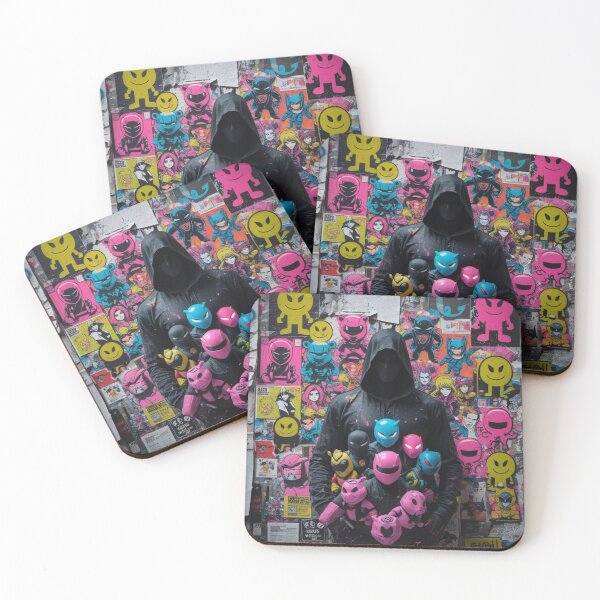 Artikelvorschau, Urban Mask Collector – Street Art Graffiti Character Collage entworfen und verkauft von PLUSHIWORLDtm.