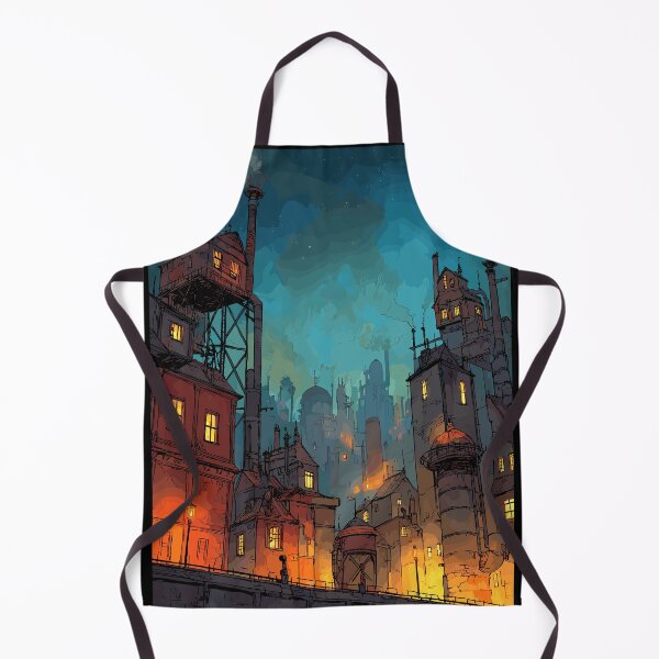 Item preview, Steampunk Factory Skyline Sunset designed and sold by bapupa.
