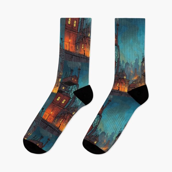 Item preview, Steampunk Factory Skyline Sunset designed and sold by bapupa.