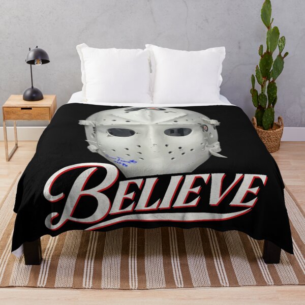 Item preview, White Hockey Goalie Mask Believe Motivation Sports Fans Ice Hockey Equipment Art designed and sold by River Silva.