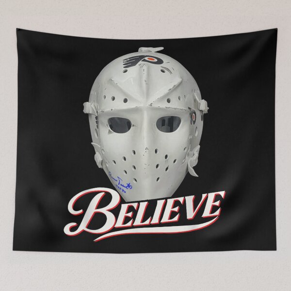 Item preview, White Hockey Goalie Mask Believe Motivation Sports Fans Ice Hockey Equipment Art designed and sold by River Silva.