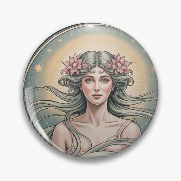 Item preview, Celestial Goddess Art Nouveau Poster – Mucha Inspired Vintage Wall Art designed and sold by Tamas Das.