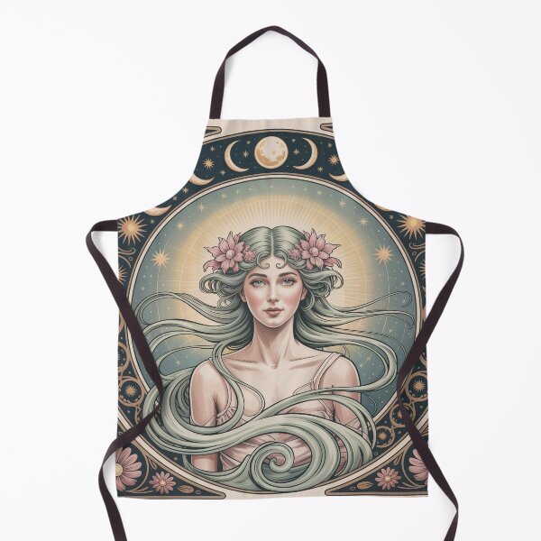 Item preview, Celestial Goddess Art Nouveau Poster – Mucha Inspired Vintage Wall Art designed and sold by Tamas Das.