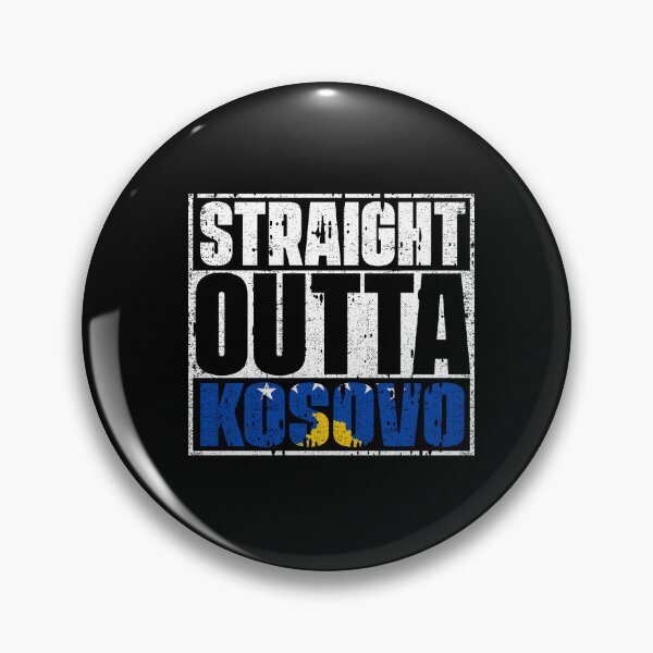Item preview, Straight Outta Kosovo Flag designed and sold by CosmoKitsch.
