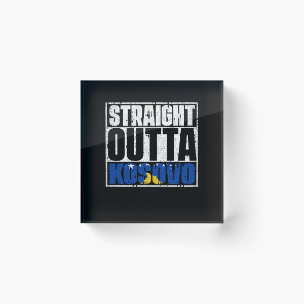 Item preview, Straight Outta Kosovo Flag designed and sold by CosmoKitsch.