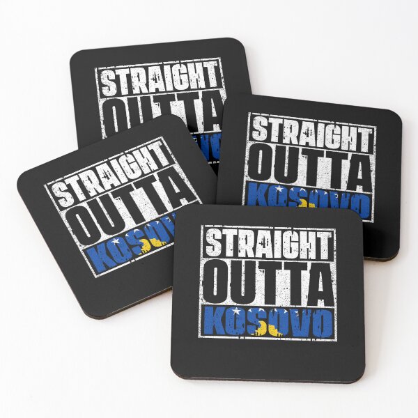 Item preview, Straight Outta Kosovo Flag designed and sold by CosmoKitsch.