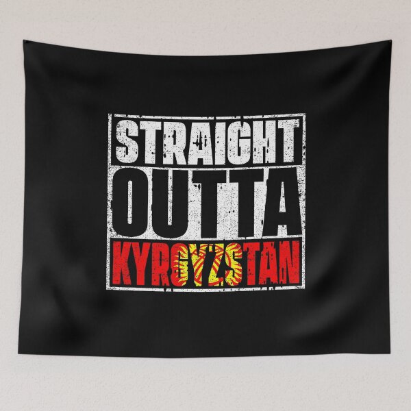 Item preview, Straight Outta Kyrgyzstan Flag designed and sold by CosmoKitsch.