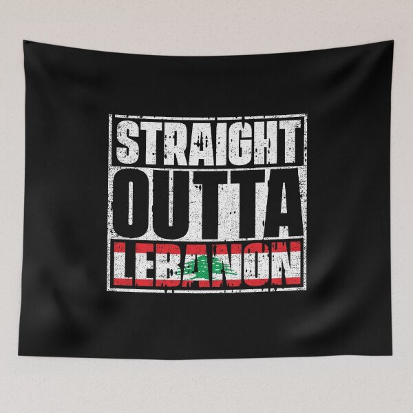 Item preview, Straight Outta Lebanon Flag designed and sold by CosmoKitsch.