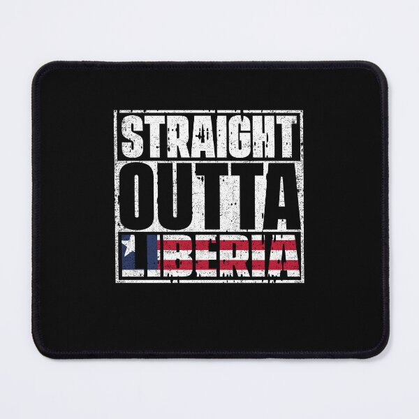 Item preview, Straight Outta Liberia Flag designed and sold by CosmoKitsch.