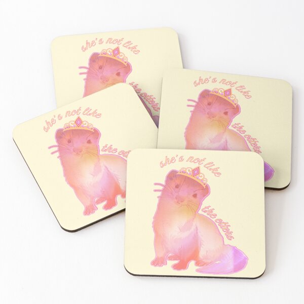 Item preview, A Otter not like the otters Queen Girly Pink Design designed and sold by mooncakekaro.