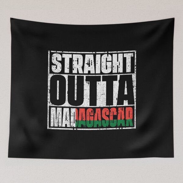 Item preview, Straight Outta Madagascar Flag designed and sold by CosmoKitsch.
