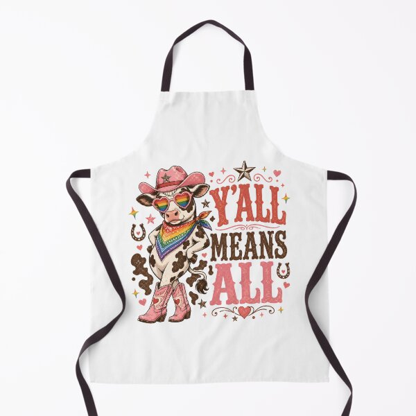 Item preview, Y’ALL MEANS ALL Pride Cowgirl Cow designed and sold by JerdbordinShop.