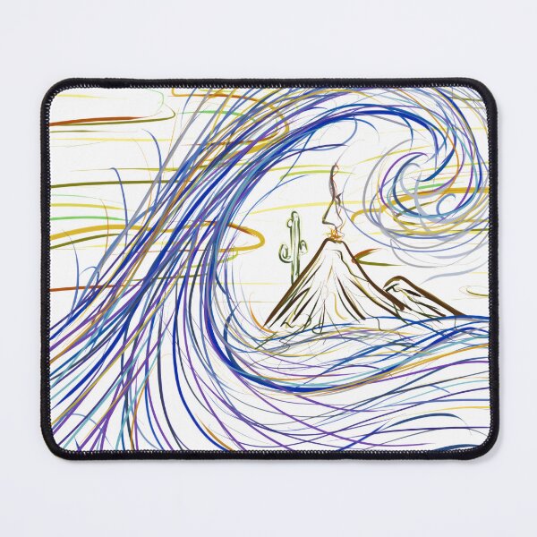 Item preview, Hokusai Great Wave Reinterpretation – Fluid Line Art (Transparent BG) designed and sold by Keltoi-art.