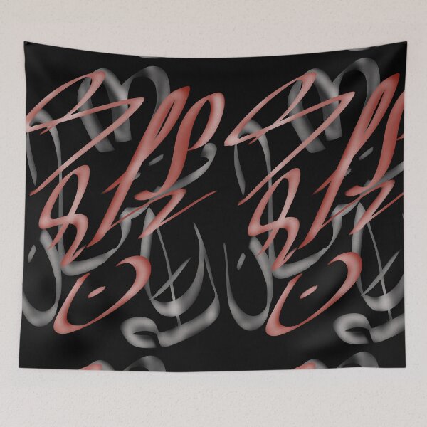 Item preview, Abstract Calligraphic Strokes in Red and Charcoal designed and sold by Senorona.