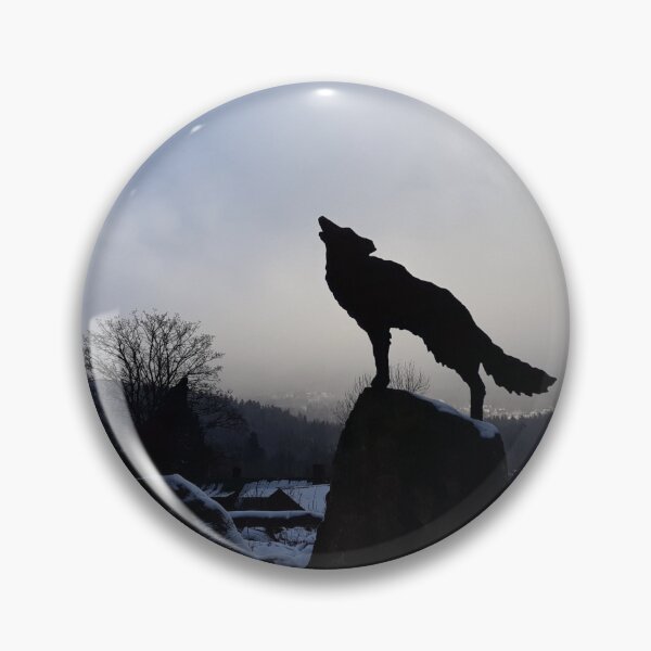 Item preview, Wolf Silhouette Howling in Misty Mountains designed and sold by Kainicram.