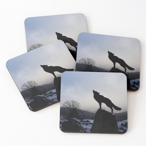Item preview, Wolf Silhouette Howling in Misty Mountains designed and sold by Kainicram.