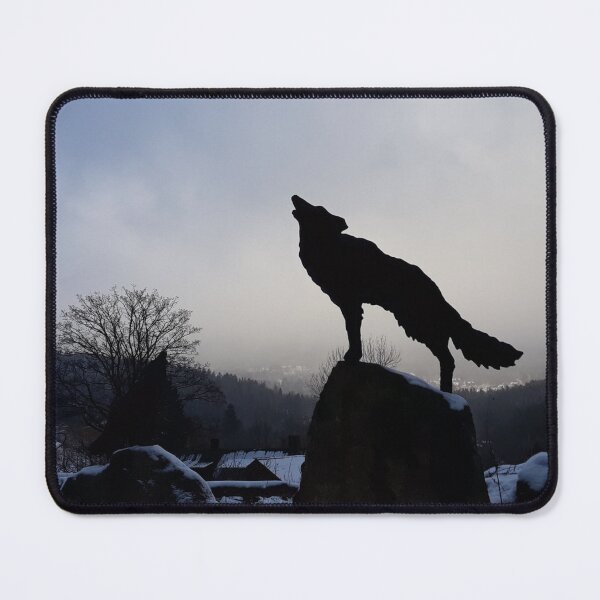 Item preview, Wolf Silhouette Howling in Misty Mountains designed and sold by Kainicram.