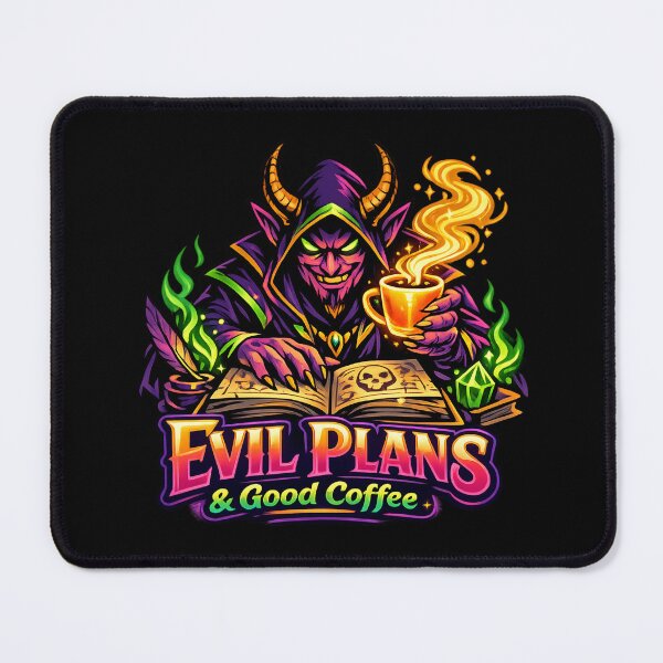 Item preview, Evil Plans & Good Coffee – Dark Fantasy Wizard Coffee Humor  designed and sold by SidTastic .