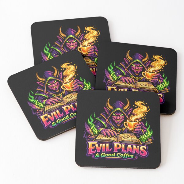 Item preview, Evil Plans & Good Coffee – Dark Fantasy Wizard Coffee Humor  designed and sold by SidTastic .