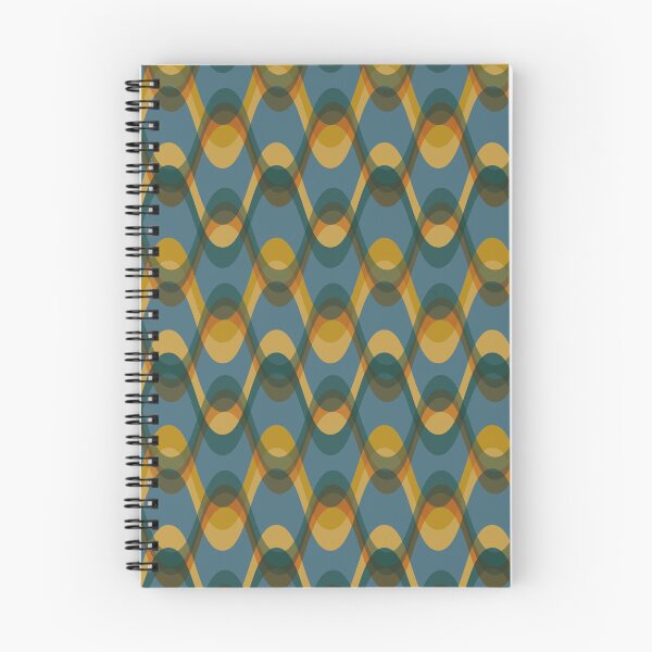 Item preview, 70s Retro Wave Pattern – Teal, Mustard & Earthy Tones – Mid Century Modern Boho designed and sold by JMgraphic.