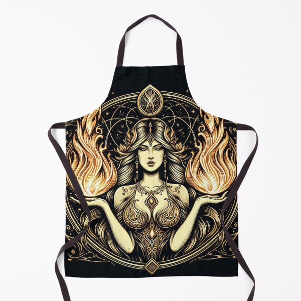 Item preview, Fire Goddess – Sacred Feminine Power, Gold Line Art designed and sold by Roberta Calabrese.