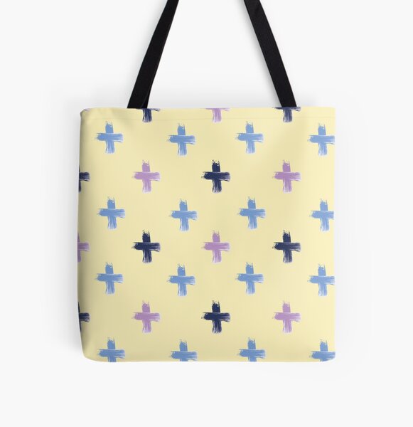 Shoreline Cross on Lemon All Over Print Tote Bag