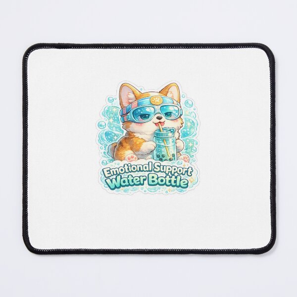 Item preview, Chibi Corgi Emotional Support Sticker – “Emotional Support Water Bottle” designed and sold by SparkVault.