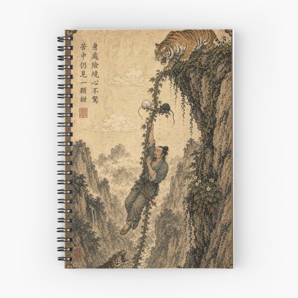 Item preview, Timeless Strawberry – Buddhist Parable Art Print (Vintage Scroll Style) designed and sold by BethnalShop.