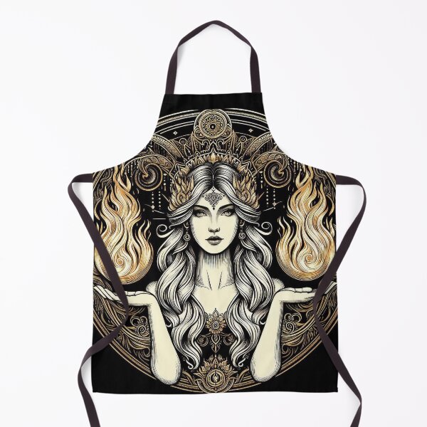 Item preview, Fire Goddess – Sacred Feminine Power, Gold Line Art designed and sold by Roberta Calabrese.