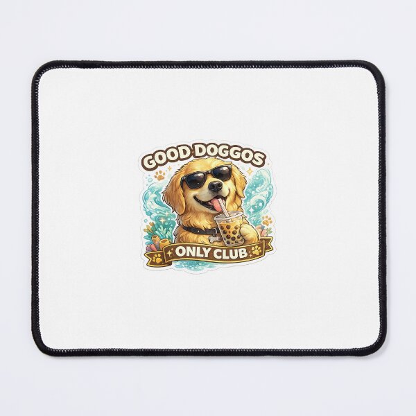 Item preview, Golden Retriever Sunglasses Sticker – “Good Doggos Only Club” designed and sold by SparkVault.