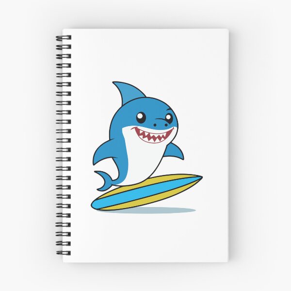 Item preview, Cute Cartoon Shark Surfing on Surfboard designed and sold by mjowsc.