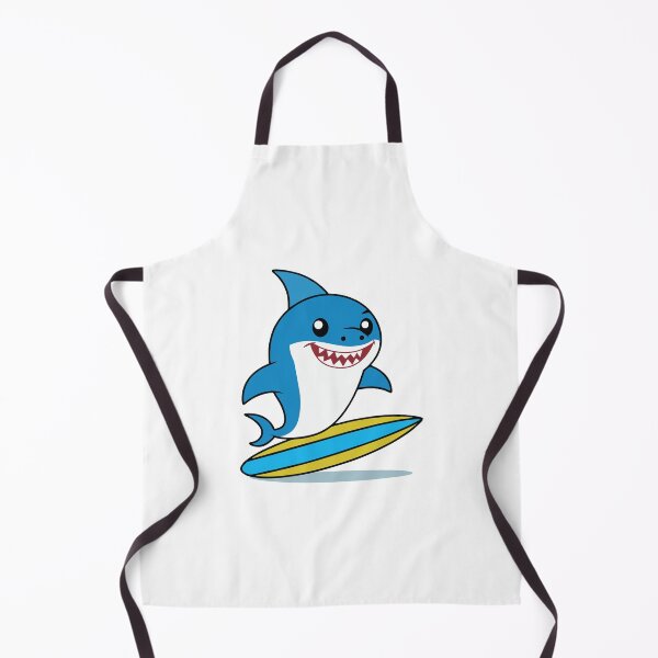 Item preview, Cute Cartoon Shark Surfing on Surfboard designed and sold by mjowsc.