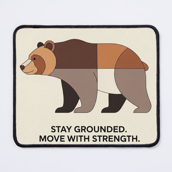 Item preview, Bear Stay Grounded Strength Motivation Design designed and sold by RiteshOrten.