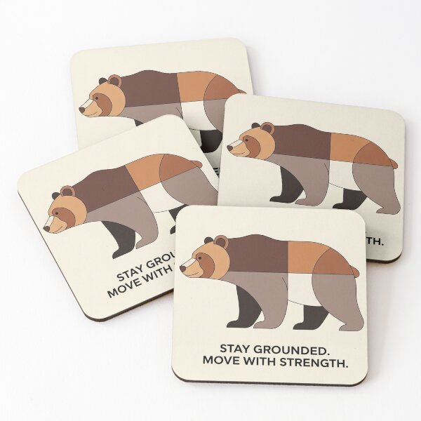 Item preview, Bear Stay Grounded Strength Motivation Design designed and sold by RiteshOrten.