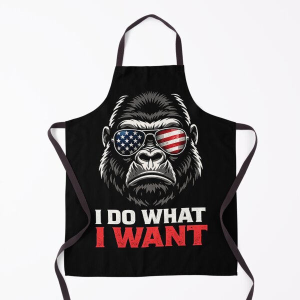 Item preview, Gorilla With American Flag Sunglasses, I Do What I Want, Patriotic Attitude, USA Pride, Bold Statement Design designed and sold by VibeOffline Studio.