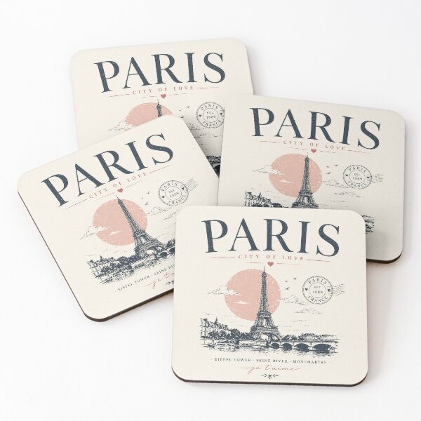 Item preview, Minimalistic Paris Aesthetic Collage – Vintage French Travel Poster, Eiffel Tower Art Print, Paris Je T’aime, Chic Parisian Wall Art designed and sold by Kate1art.