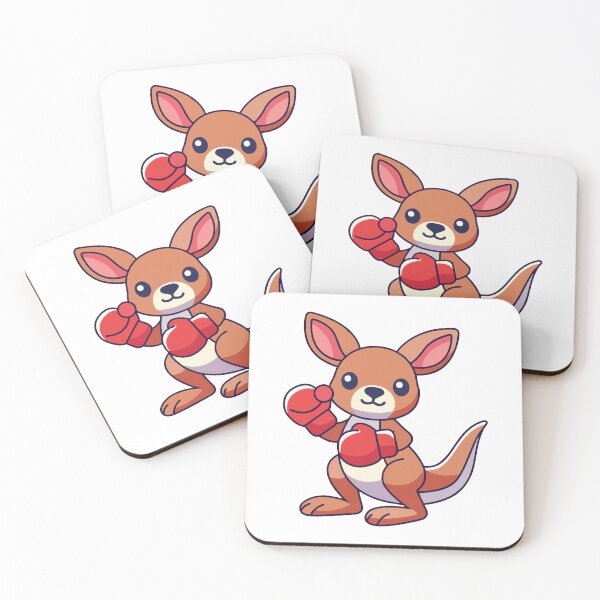 Item preview, Cute Boxing Kangaroo with Red Gloves Cartoon designed and sold by mjowsc.